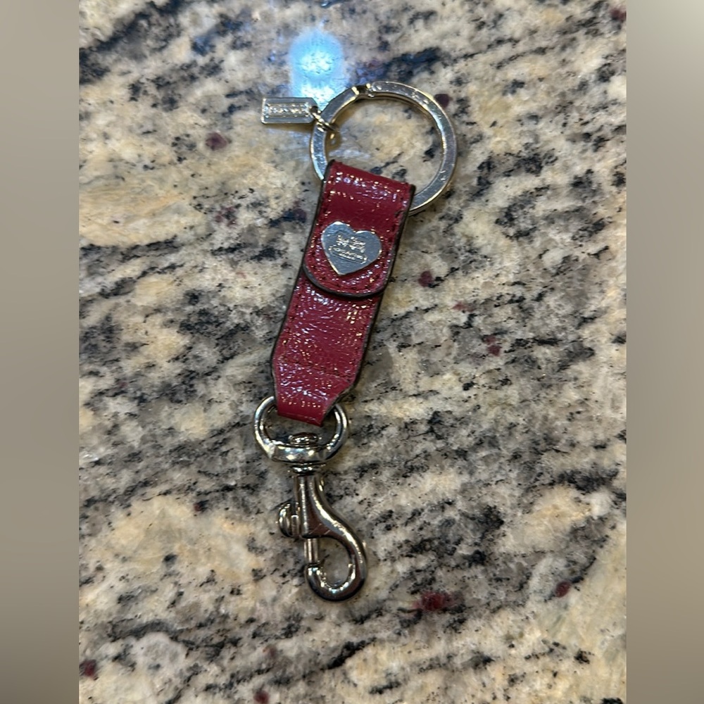 Pink Heart Key Holder Coach